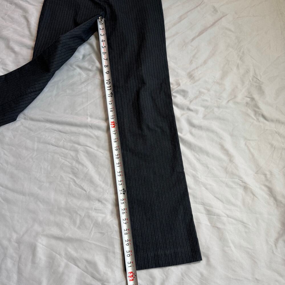 Lafayette 148 New York Women’s Pinstriped Pants Size 2 Gray Stretch Zip Pockets - Picture 12 of 12